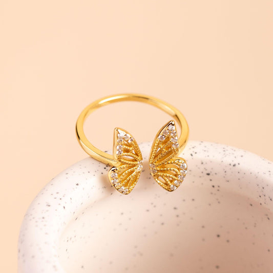 Shiny Butterfly Ring - saltycandy