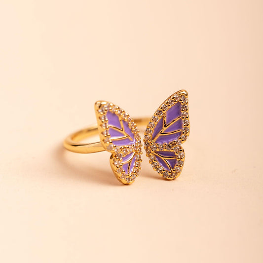 Purple Butterfly Ring - saltycandy