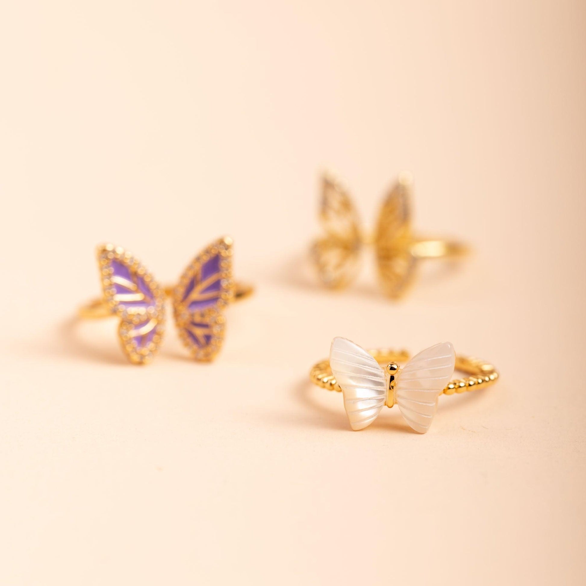 Purple Butterfly Ring - saltycandy
