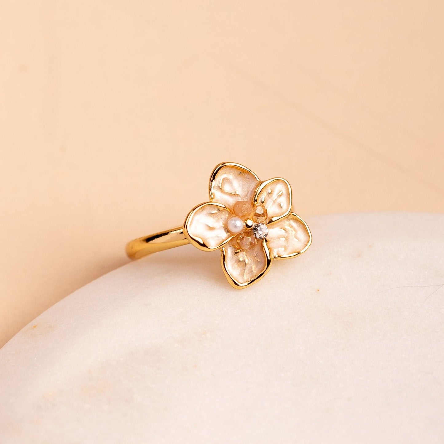 Enamel Flower Ring - saltycandy