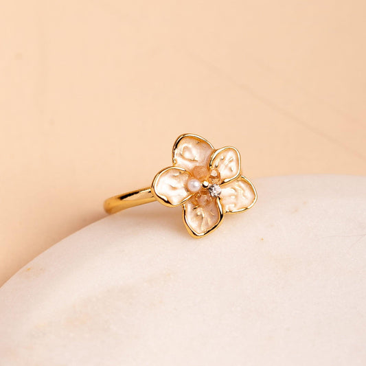 Enamel Flower Ring - saltycandy