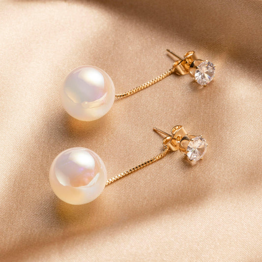 Elegant Pearl Drop Earrings - saltycandy