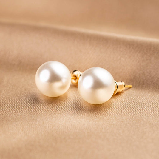 Classic Pearl Studs 12mm - saltycandy