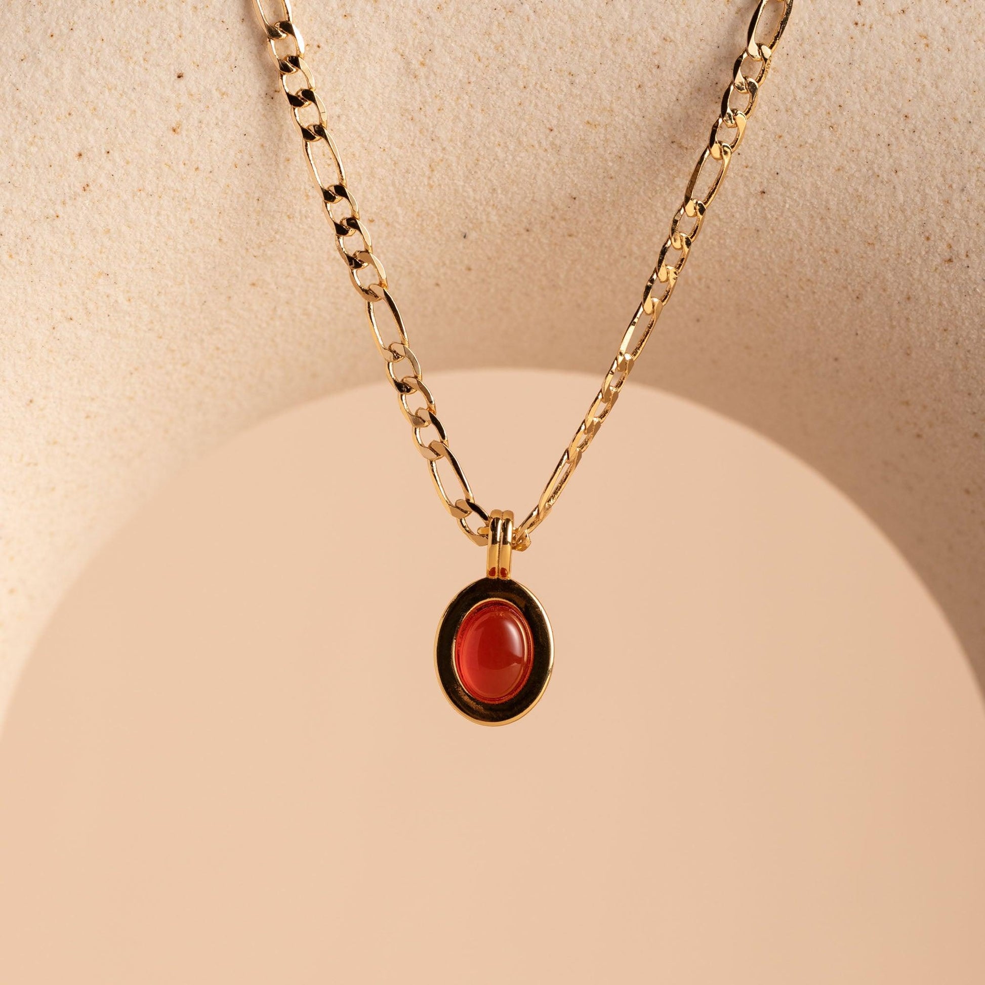 Red Agate Necklace - saltycandy