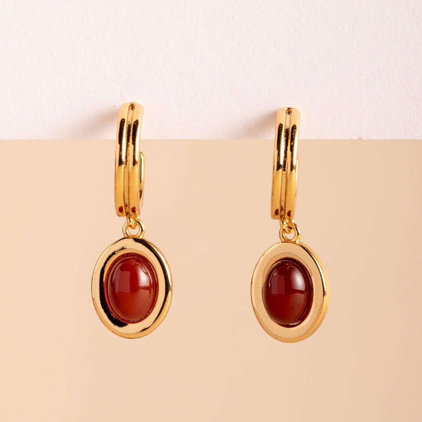 Red Agate Earring - saltycandy