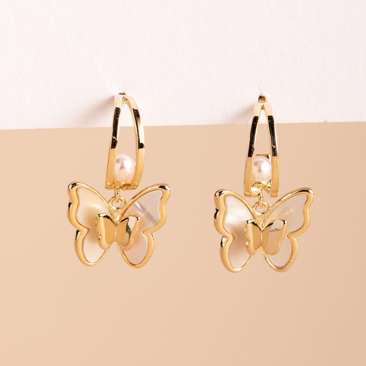 Shell Butterfly Drop Earring - saltycandy