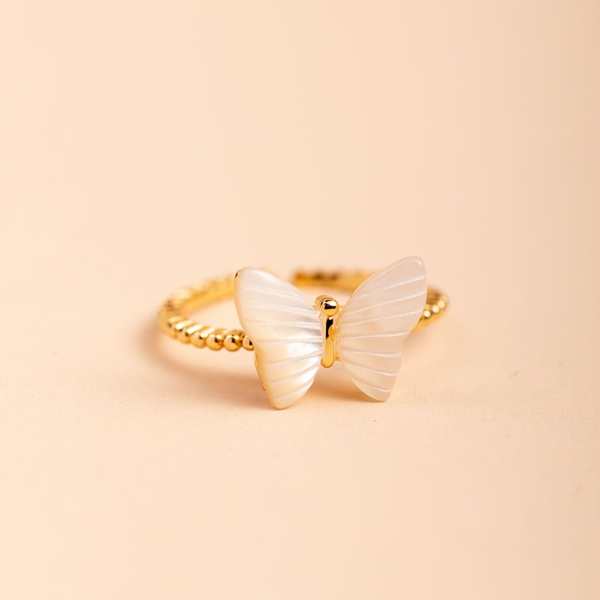 Shell Butterfly Ring - saltycandy