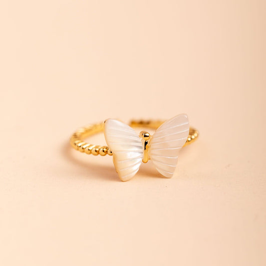 Shell Butterfly Ring - saltycandy