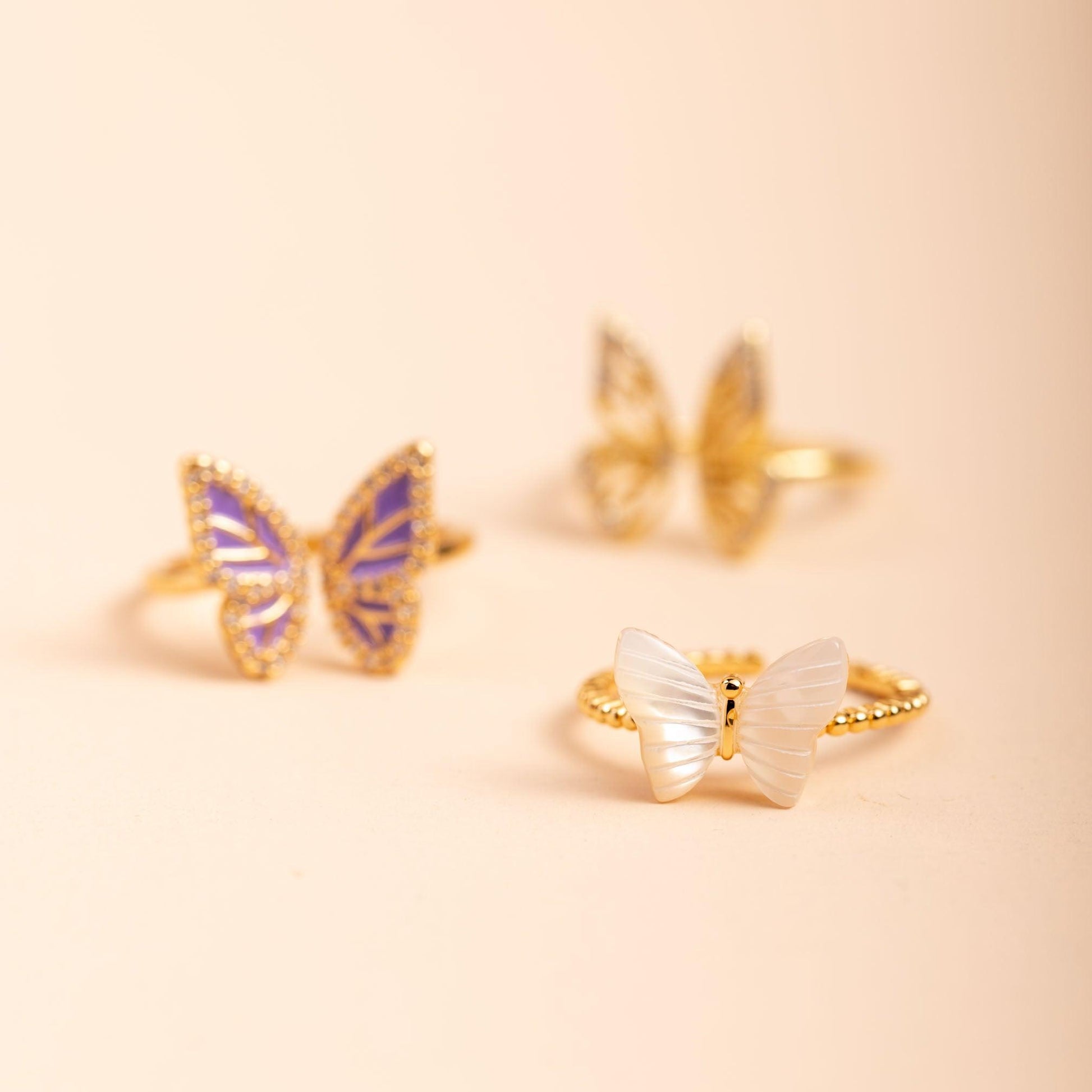 Shell Butterfly Ring - saltycandy