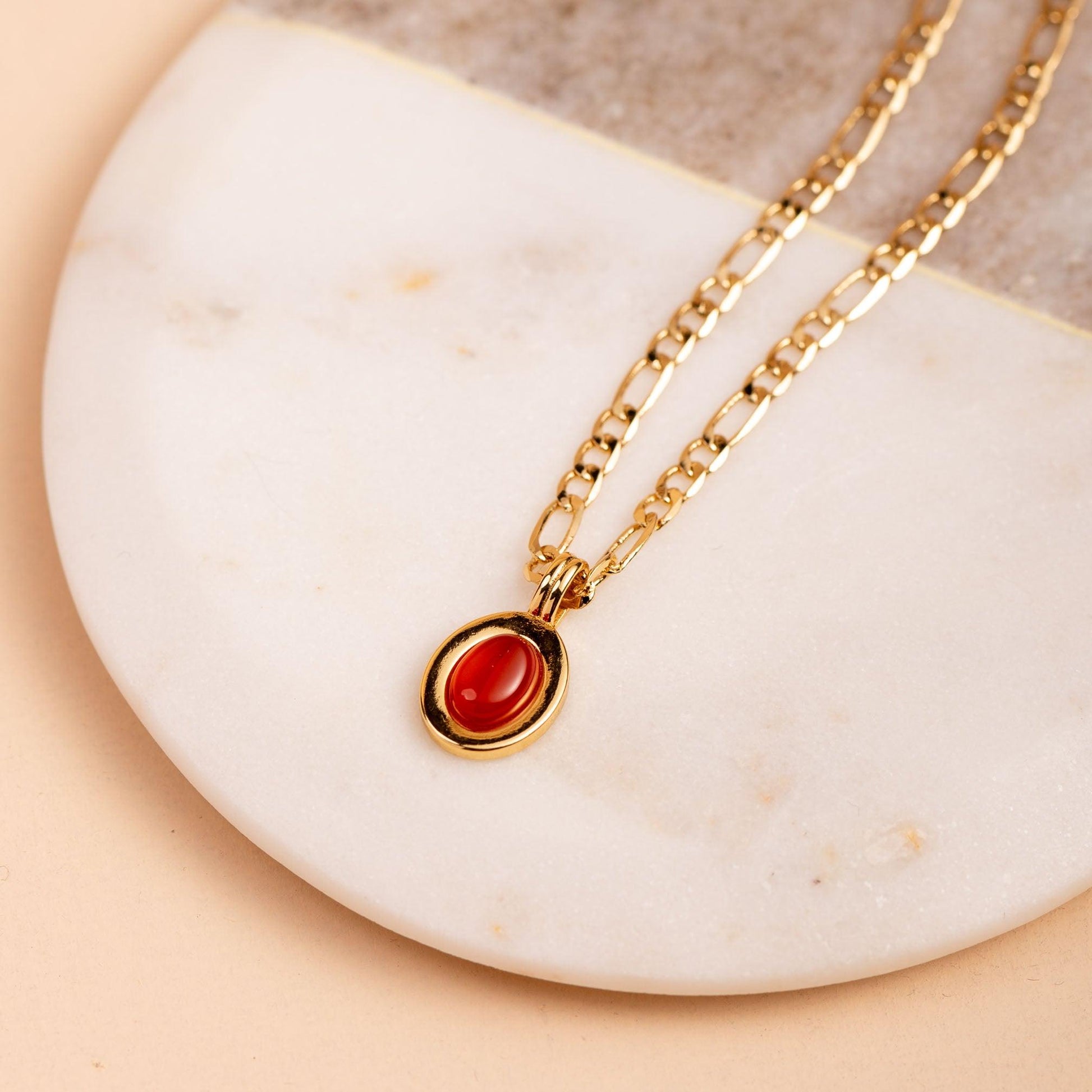 Red Agate Necklace - saltycandy