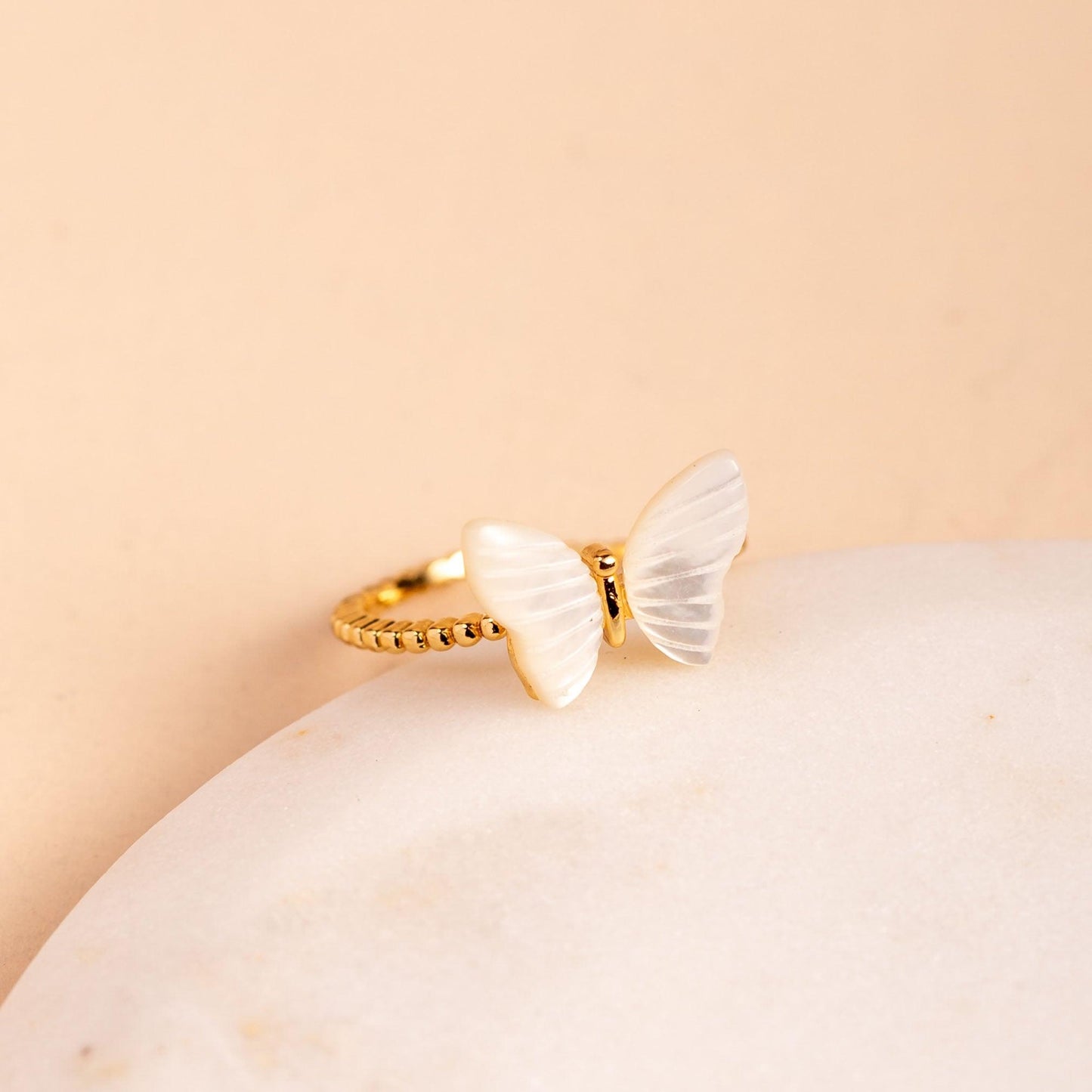 Shell Butterfly Ring - saltycandy