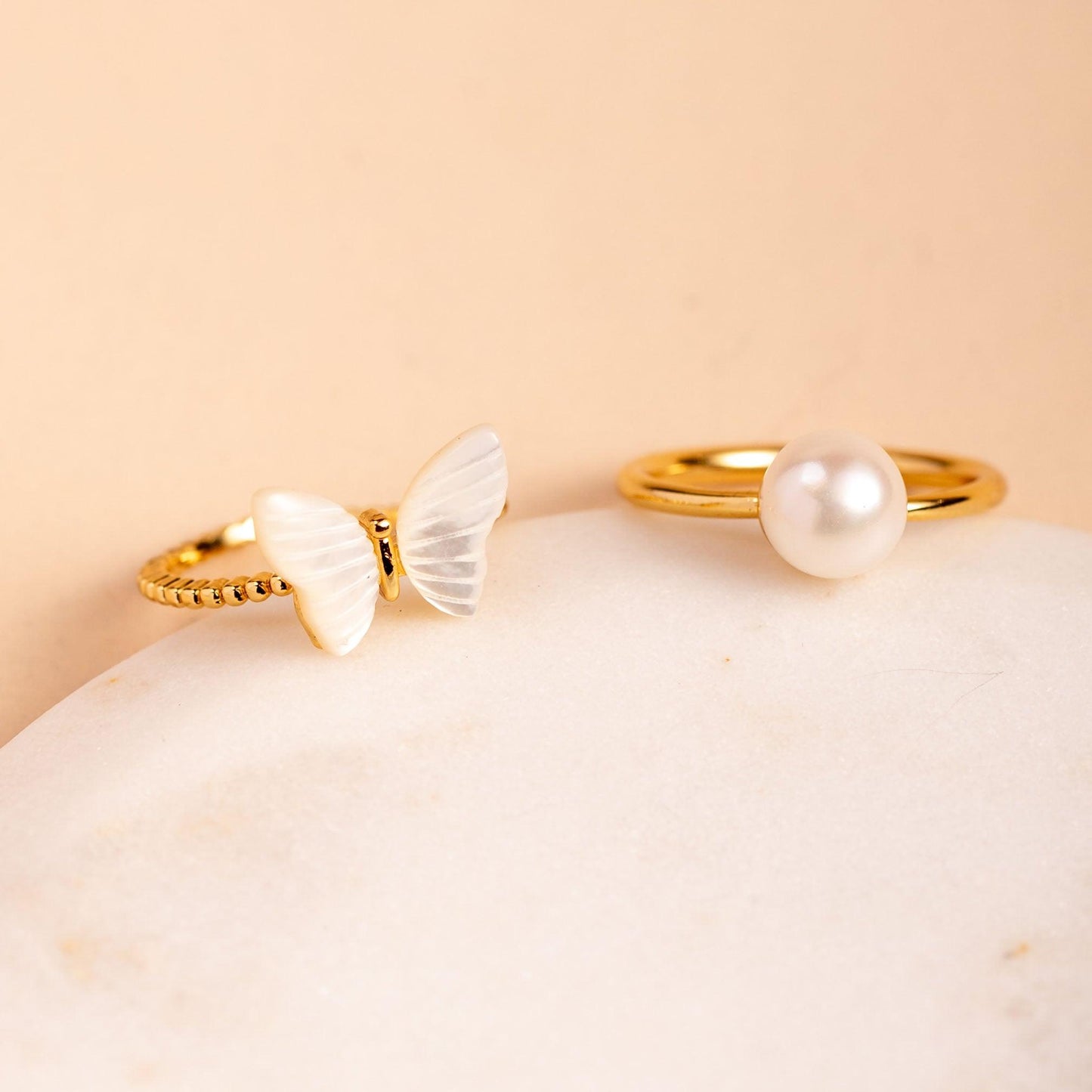 Shell Butterfly Ring - saltycandy