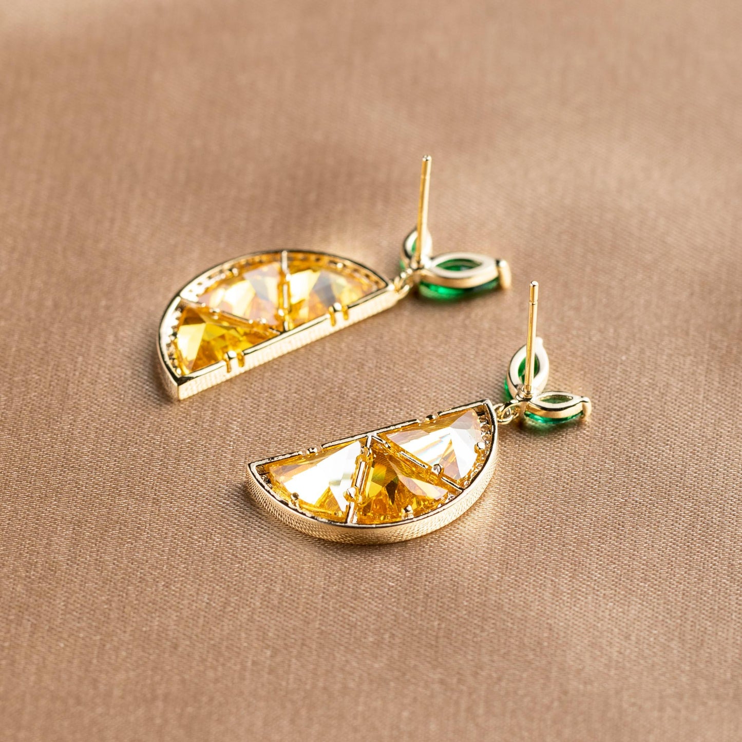 Crystal Orange Drop Earrings - saltycandy