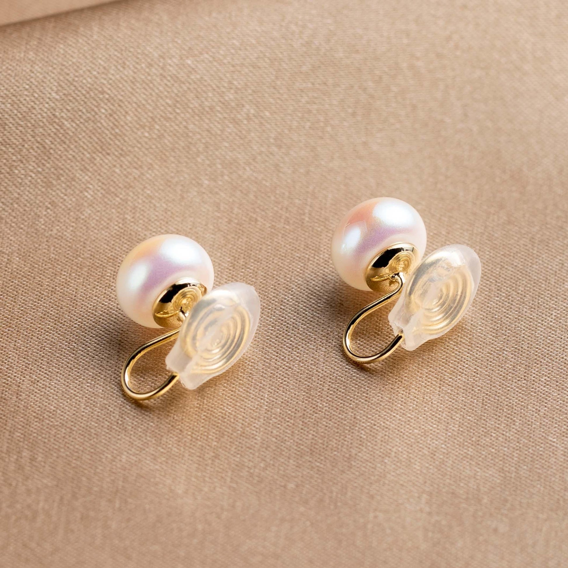 Classic Mabe Pearl Clip Earrings - saltycandy