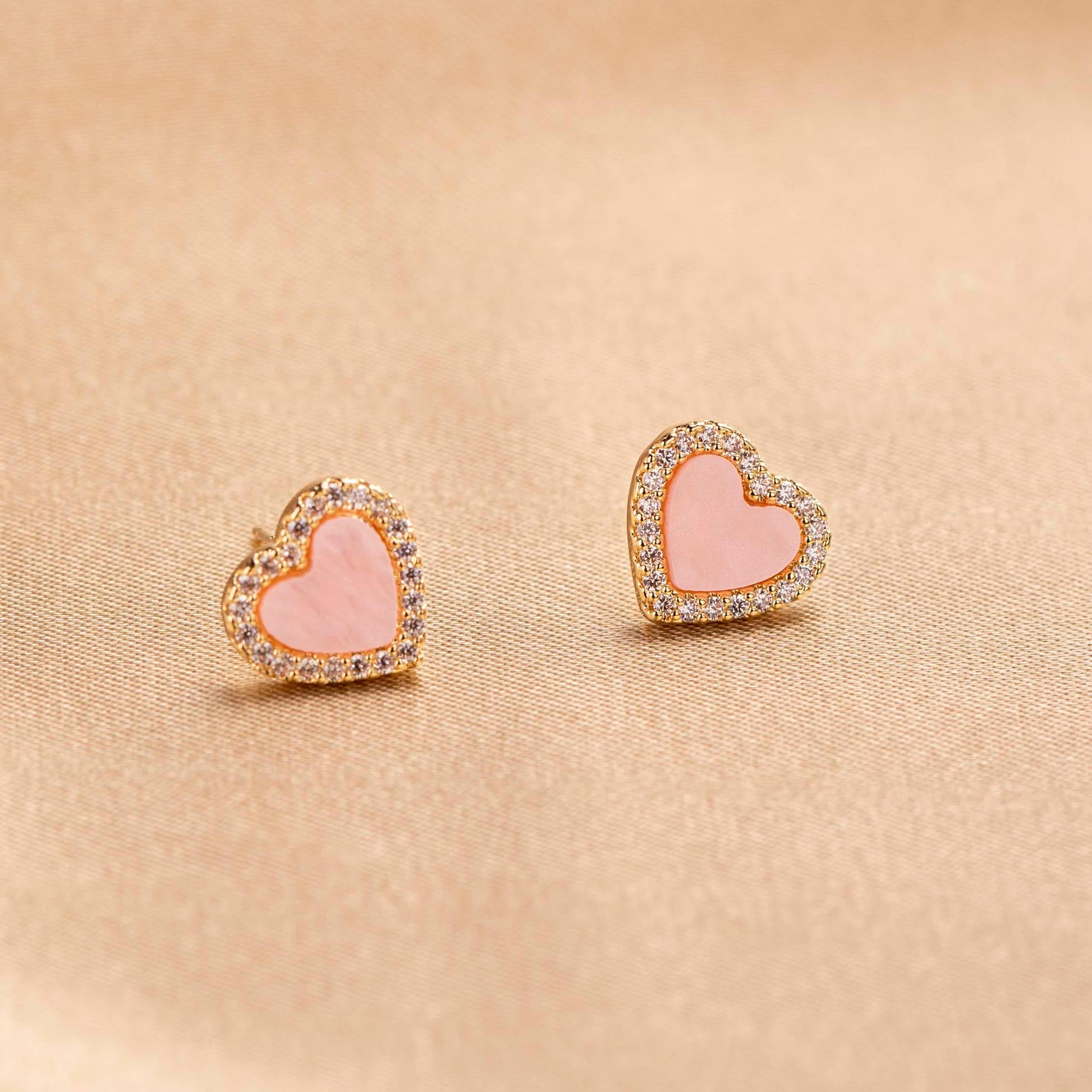 Cute Heart Stud Earrings - saltycandy