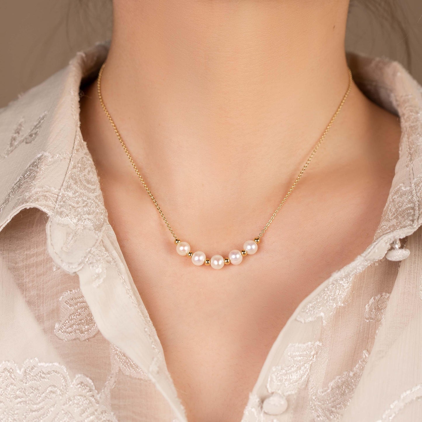 Dainty Freshwater Pearl Necklace - saltycandy