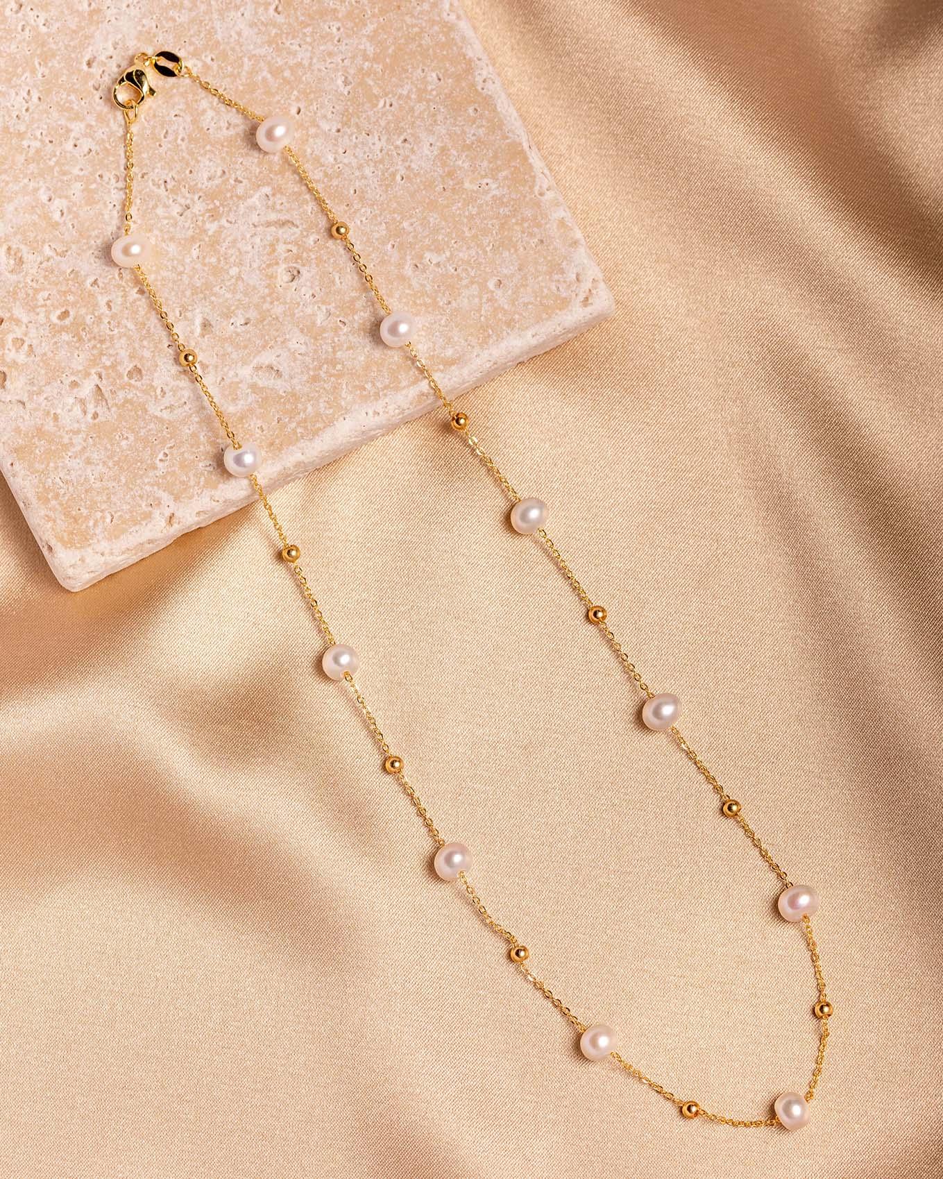 Starry Night Freshwater Pearl Necklace - saltycandy