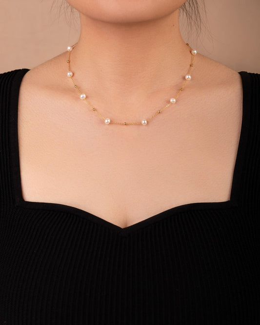 Starry Night Freshwater Pearl Necklace - saltycandy